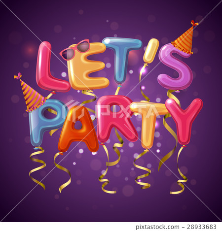 Party Balloon Letters Background 28933683