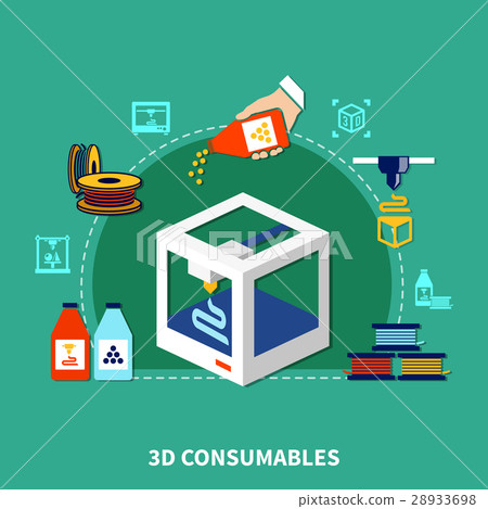 Consumables For 3d Printing Design Concept  28933698