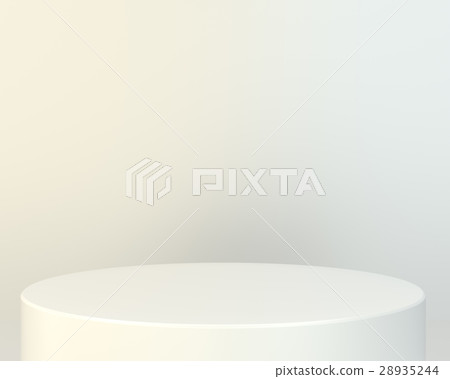 White round podium. Pedestal. Scene. 28935244