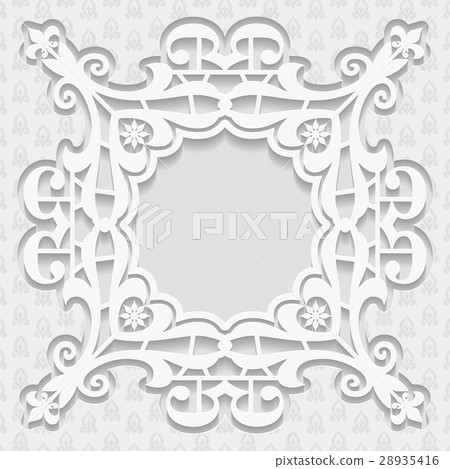 3D embossed white background, frame for pictures 3D embossed white background, frame for pictures 28935416
