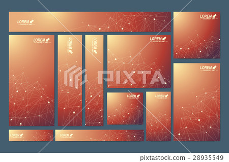 Scientific standard size banners. Geometric 28935549