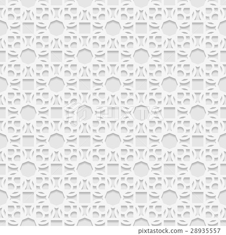 Seamless white 3D pattern, arabic motif Seamless white 3D pattern, arabic motif 28935557