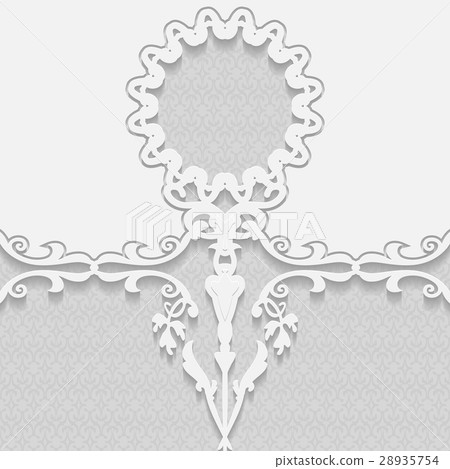 3D embossed white background, frame for pictures 3D embossed white background, frame for pictures 28935754