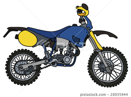 Blue racing motorcycle 28935944