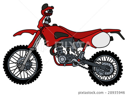 Red scramble motorbike 28935946