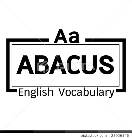 ABACUS english word vocabulary illustration design 28936546