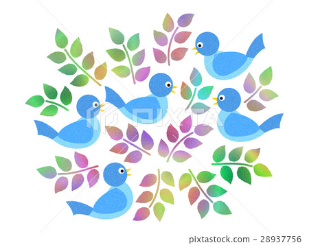 Birds and leaves Birds and leaves 28937756