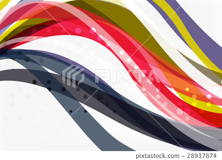 Colorful flowing wave abstract background - Stock Illustration ...