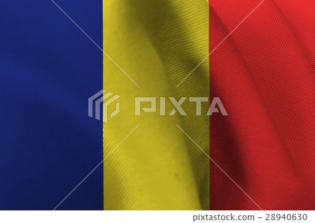 Chad national flag 3D illustration symbol. Chad national flag 3D illustration symbol. 28940630