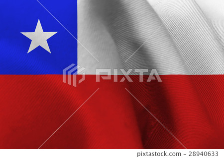Chile national flag 3D illustration symbol.    28940633