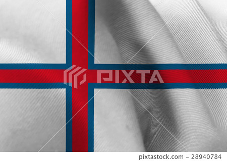 Faroe islnads flag 3D illustration symbol. 28940784