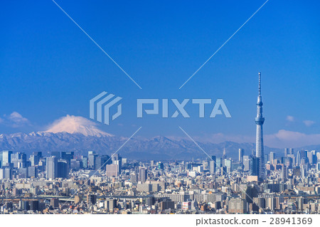 Fuji and Tokyo Urban landscape Fuji and Tokyo Urban landscape 28941369