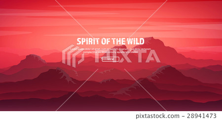 Mountains and forest. Wild nature landscape 28941473