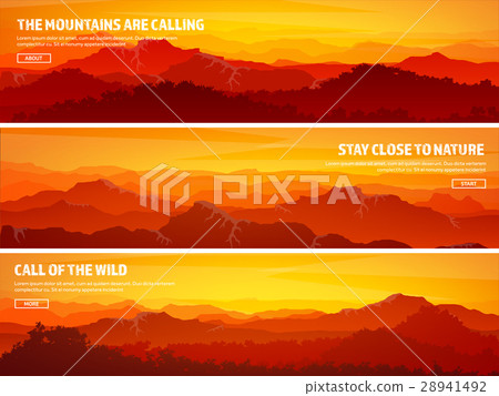 Mountains and forest. Wild nature landscape 28941492