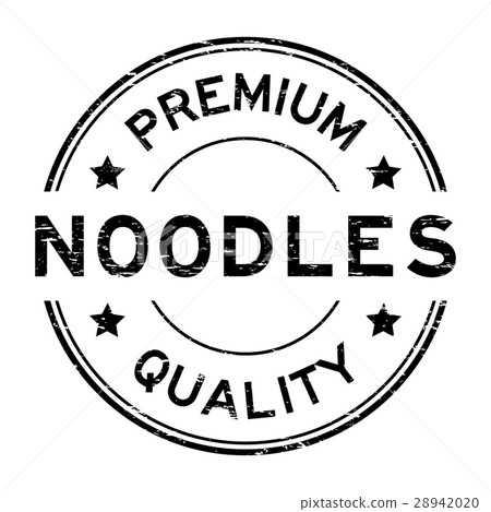 Grunge black premium quality noodle rubber stamp 28942020