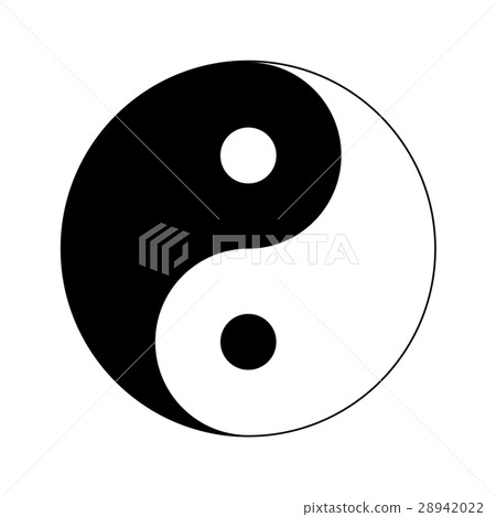Background of black and white of Yin Yang symbol 28942022