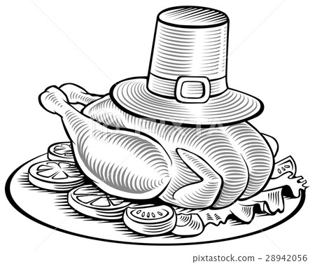 hand drawing thanksgiving turkey 28942056