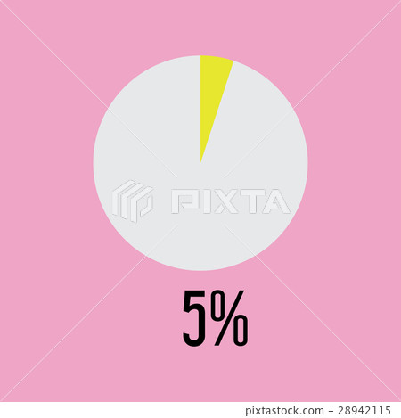 Five percentage circle icon vector illustration 28942115