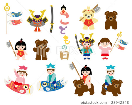 Children's Day People / Animals Illustration Set 28942848