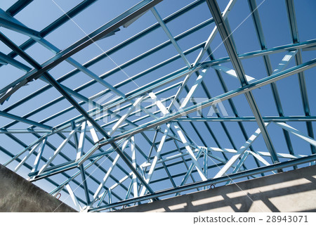 Structure of steel roof. Structure of steel roof. 28943071