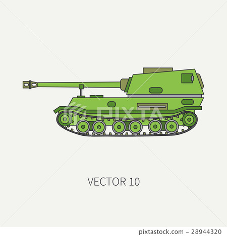 Line flat color vector icon self-propelled Line flat color vector icon self-propelled 28944320