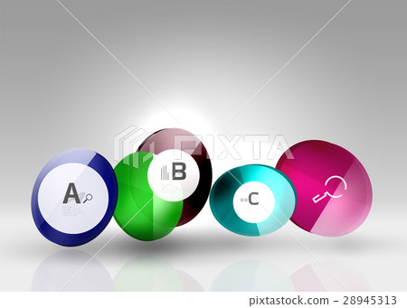 Shiny circles with text in 3d space Shiny circles with text in 3d space 28945313
