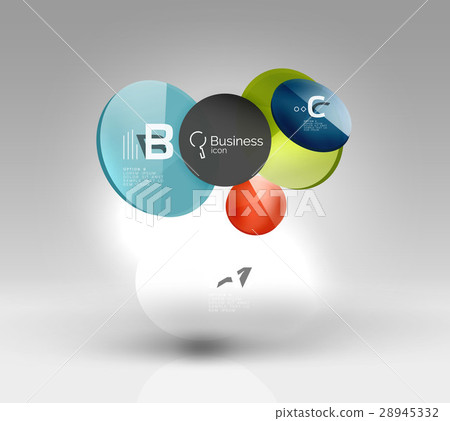 Circle modern business infographics design 28945332