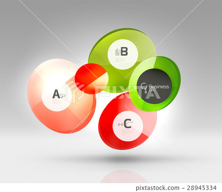 Shiny circles with text in 3d space Shiny circles with text in 3d space 28945334