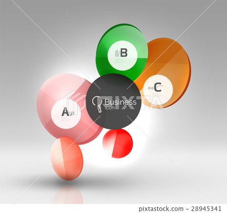 Circle modern business infographics design 28945341
