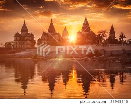 Royal cenotaphs of Orchha, Madhya Pradesh, India Royal cenotaphs of Orchha, Madhya Pradesh, India 28945546