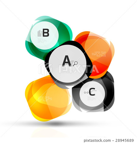 Vector glossy square elements 28945689