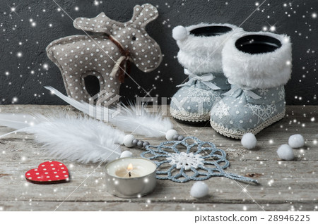 Silver Christmas decorations, dream catcher Silver Christmas decorations, dream catcher 28946225