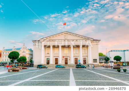 Vilnius Lithuania. Main Facade Of Town Council Vilnius Lithuania. Main Facade Of Town Council 28946870