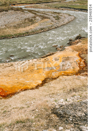 Mineral Springs On Coast Terek River Flows Through Mineral Springs On Coast Terek River Flows Through 28946954