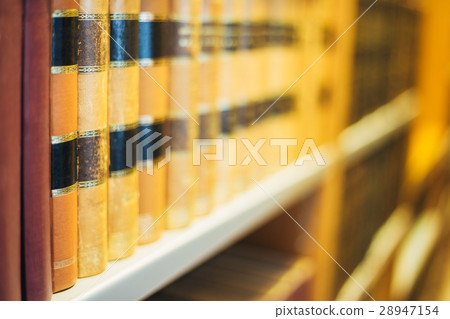 Aged Ancient Old Vintage Books On A Shelfs In 28947154