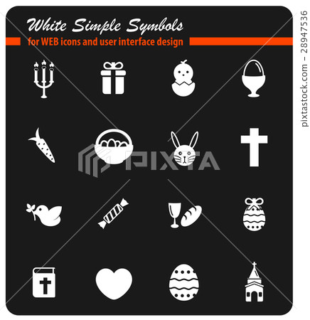 Easter day simply icons Easter day simply icons 28947536