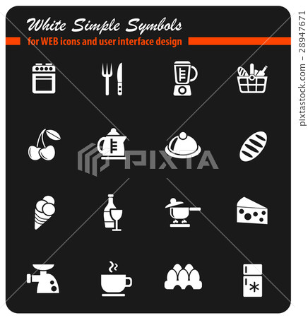 Food and kitchen simply icons 28947671