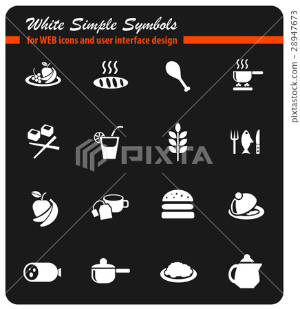 food and kitchen icon set 28947673