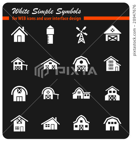 farm building icon set farm building icon set 28947676
