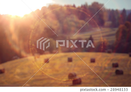 blurred background autumn field haystacks blurred background autumn field haystacks 28948133