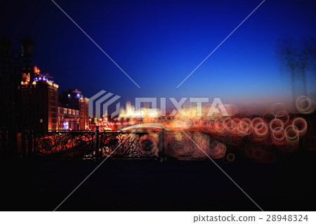 winter night in the park winter night in the park 28948324