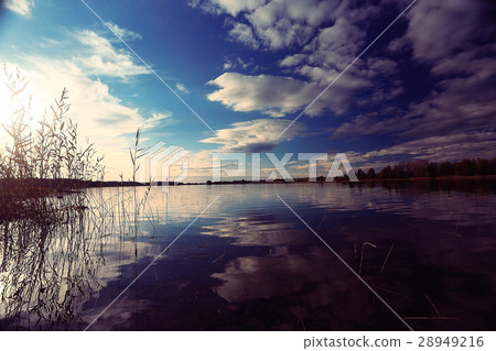 Fall forest landscape river amazing autumn background 28949216