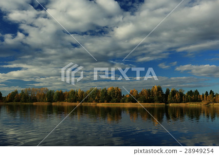 Fall forest landscape river amazing autumn background Fall forest landscape river amazing autumn background 28949254