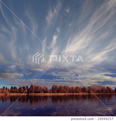 Fall forest landscape river amazing autumn background Fall forest landscape river amazing autumn background 28949257