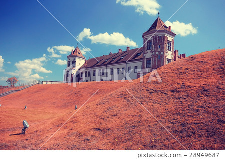 Tourist view the castle in Belarus Tourist view the castle in Belarus 28949687