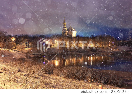 night cityscape Russia 28951281