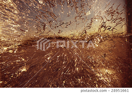 Transparent ice crystals texture cracked background Transparent ice crystals texture cracked background 28951661