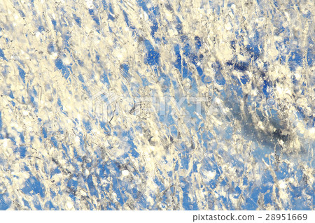 blue texture of cracked ice scratches 28951669