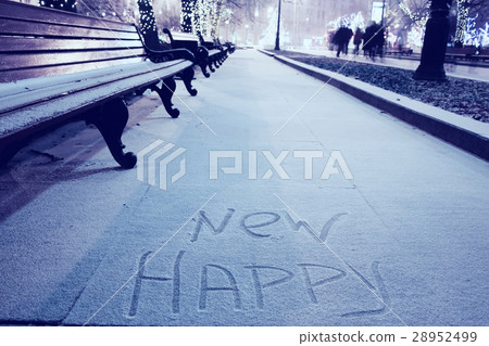 New Year's photos of the city, city street illumination New Year's photos of the city, city street illumination 28952499