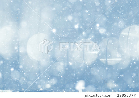 silvery blue highlights snow rain water blurred background 28953377